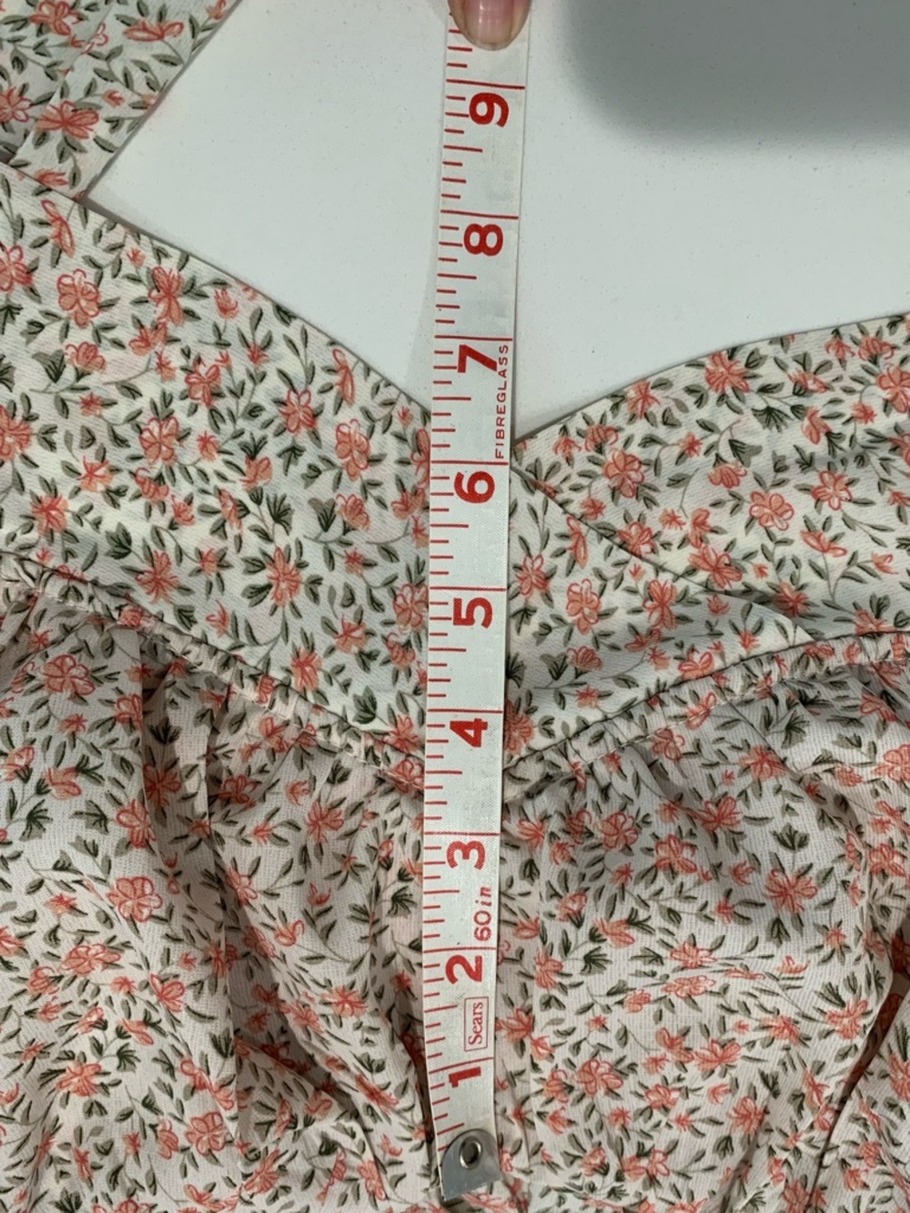 Women’s Lyaner Floral Tie-Back Puff Sleeve Crop Top Off Shoulder Shirt, Small - Picture 5 of 8